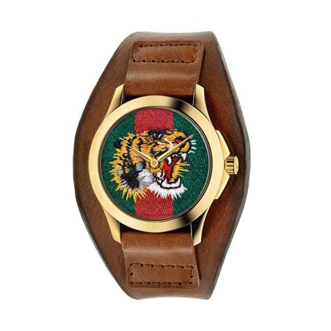 gucci watch tiger head|gucci tiger supreme watch.